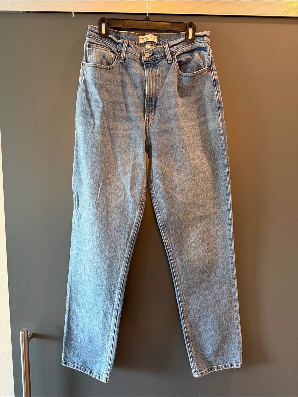Abercrombie & Fitch Classic Light Wash Straight-Leg Jeans